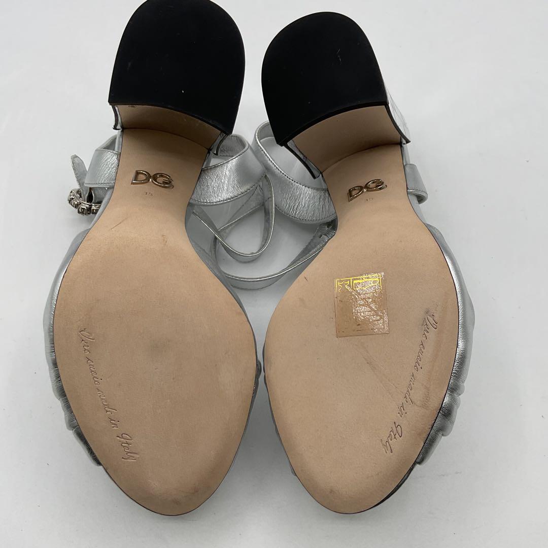ドルチェ＆ガッバーナ D＆Ｇ サンダル シルバー 22〜22.5 箱付