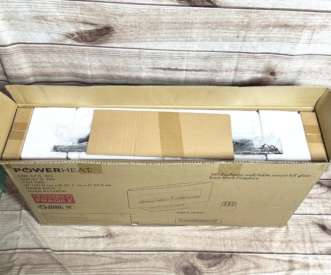 未使用品♪QVC 暖炉型ヒーター POWER HEAT 36II201CGT