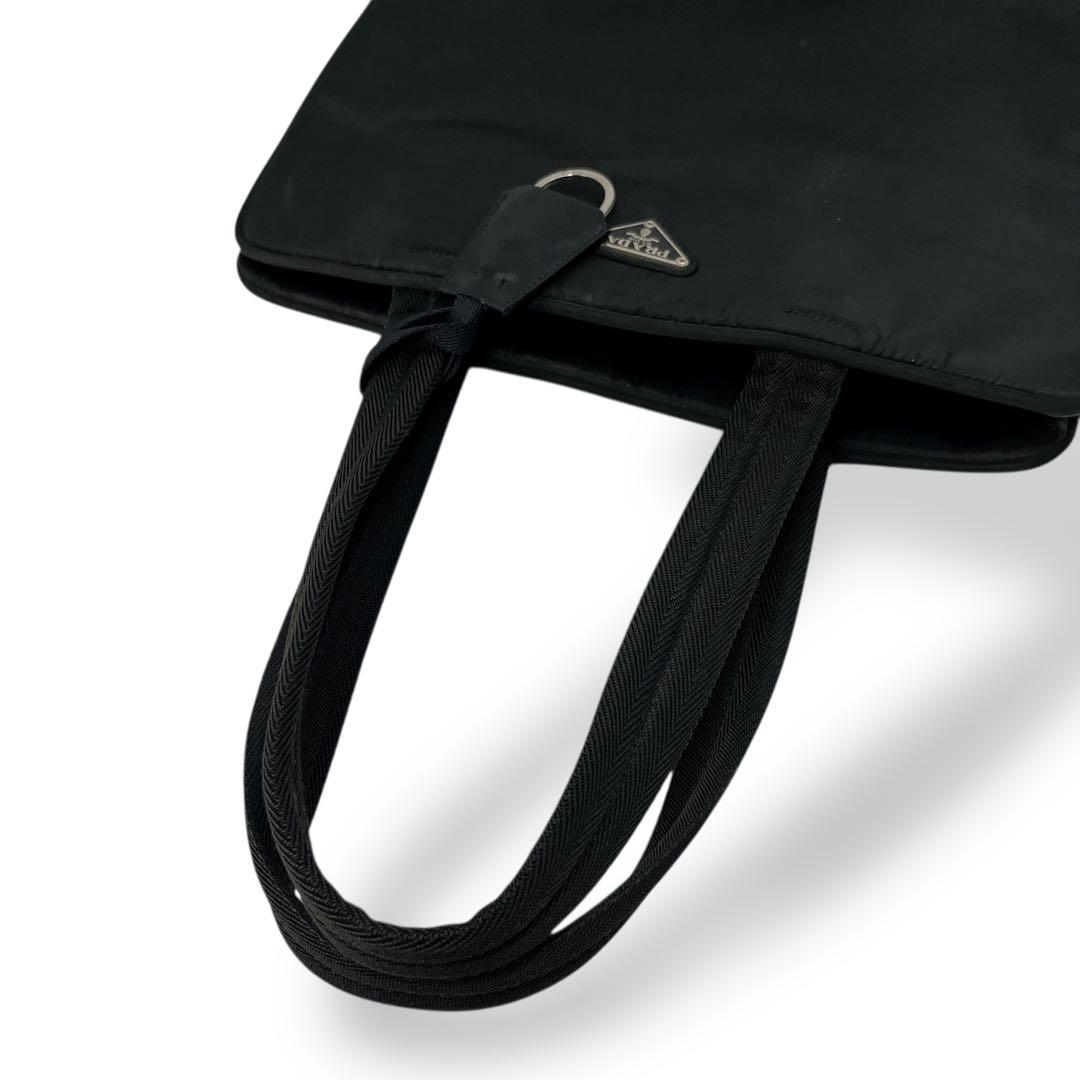 PRADA ハンドバッグ　三角ロゴ　トートバッグ　黒　テスートナイロン　y2k