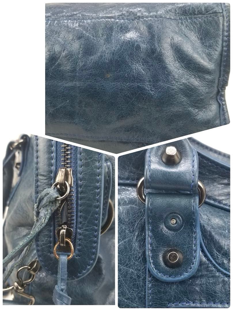 Balenciaga City Medium ブルー色