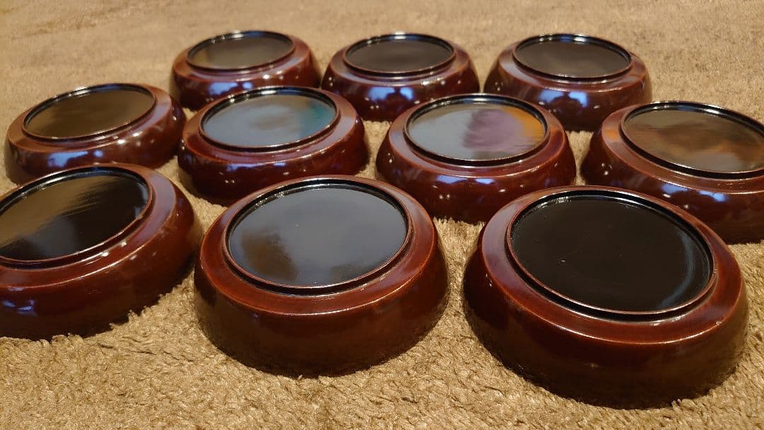 輪島塗　漆器　金蒔絵　蒔絵　豆皿　菓子皿　１０客