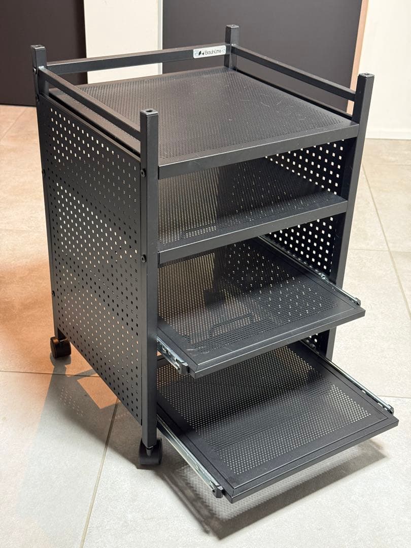 Bauhutte ゲーム機収納ラック スライダー式 ブラック BHS-380G