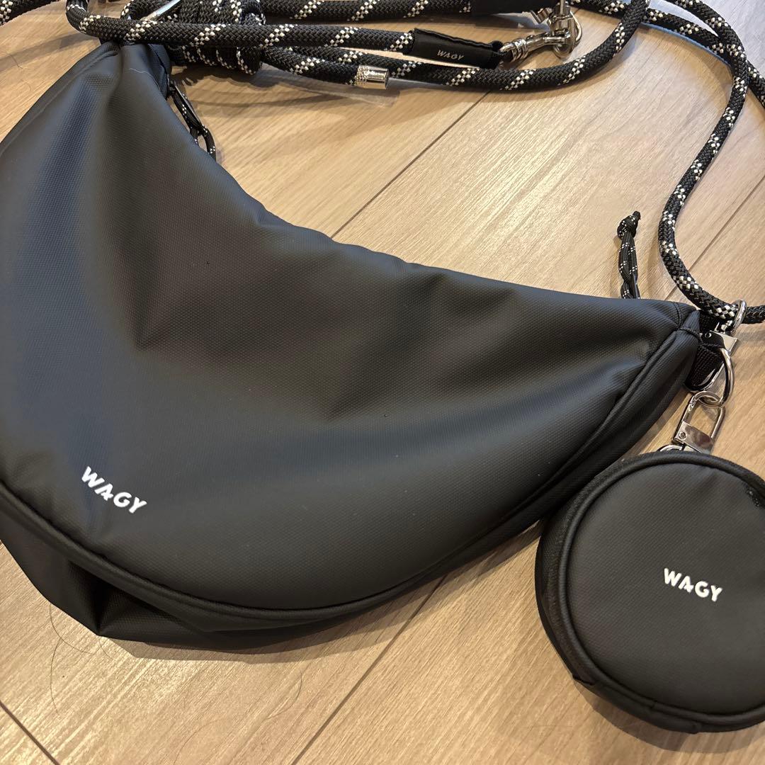 WAGY リード付きお散歩バッグ 3WAY 多頭用リード付