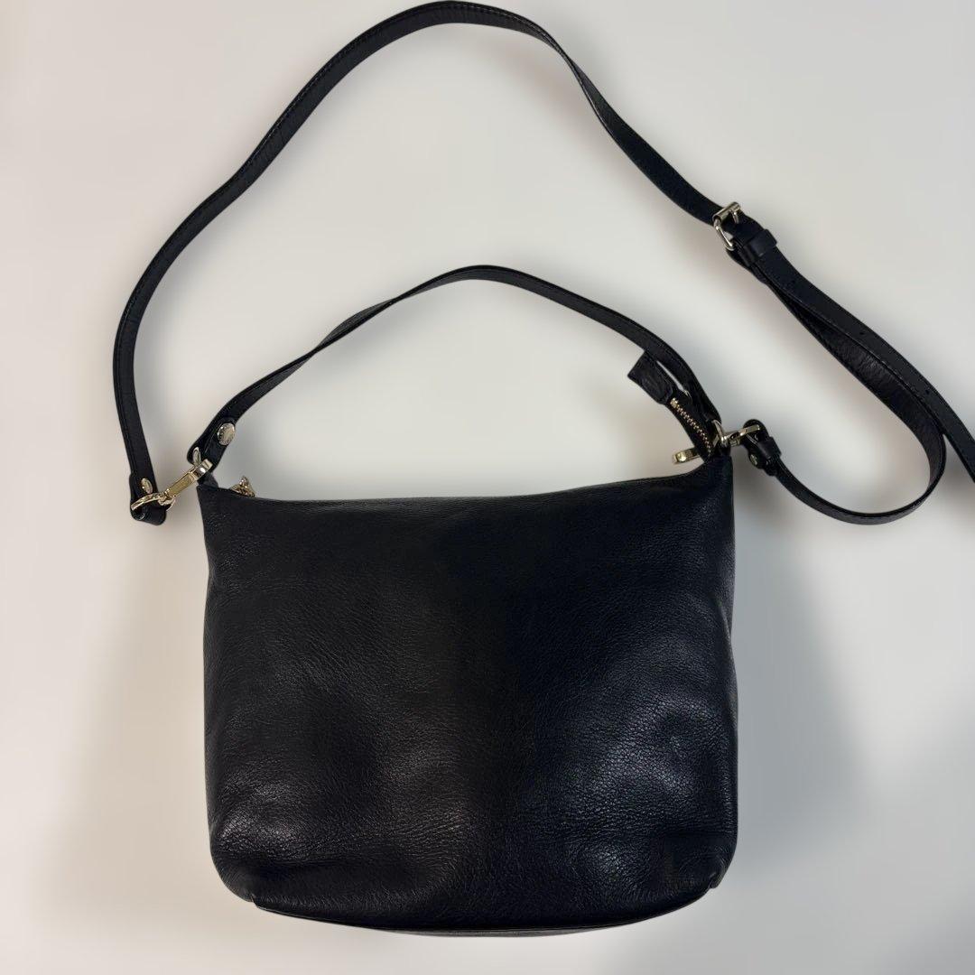 超美品ラシット今期360g・本革ソフトレザーシンプル2wayショルダーバッグ