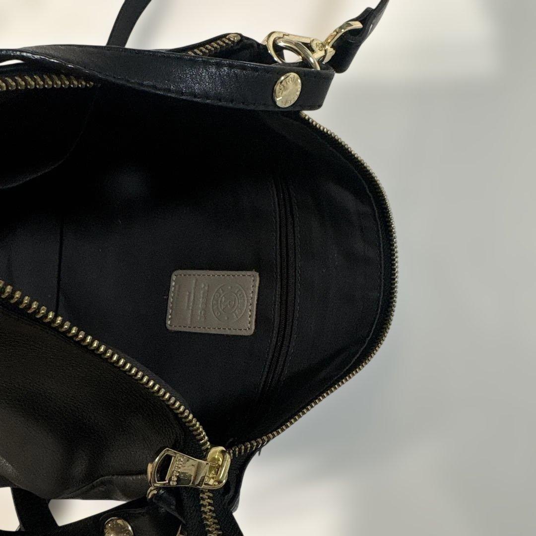 超美品ラシット今期360g・本革ソフトレザーシンプル2wayショルダーバッグ