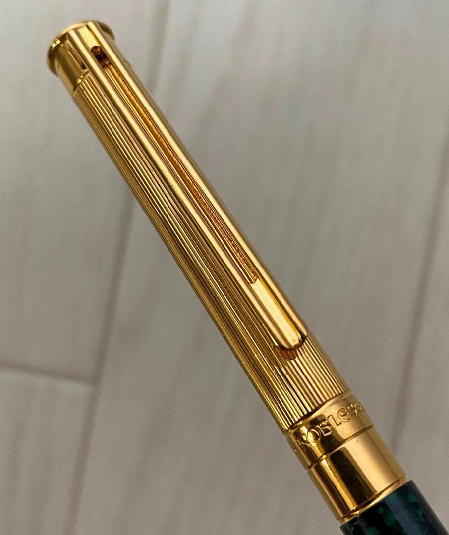 モンブラン マーブル グリーン×ゴールド ノブレス ドゥエ 芯0.5 シャーペン