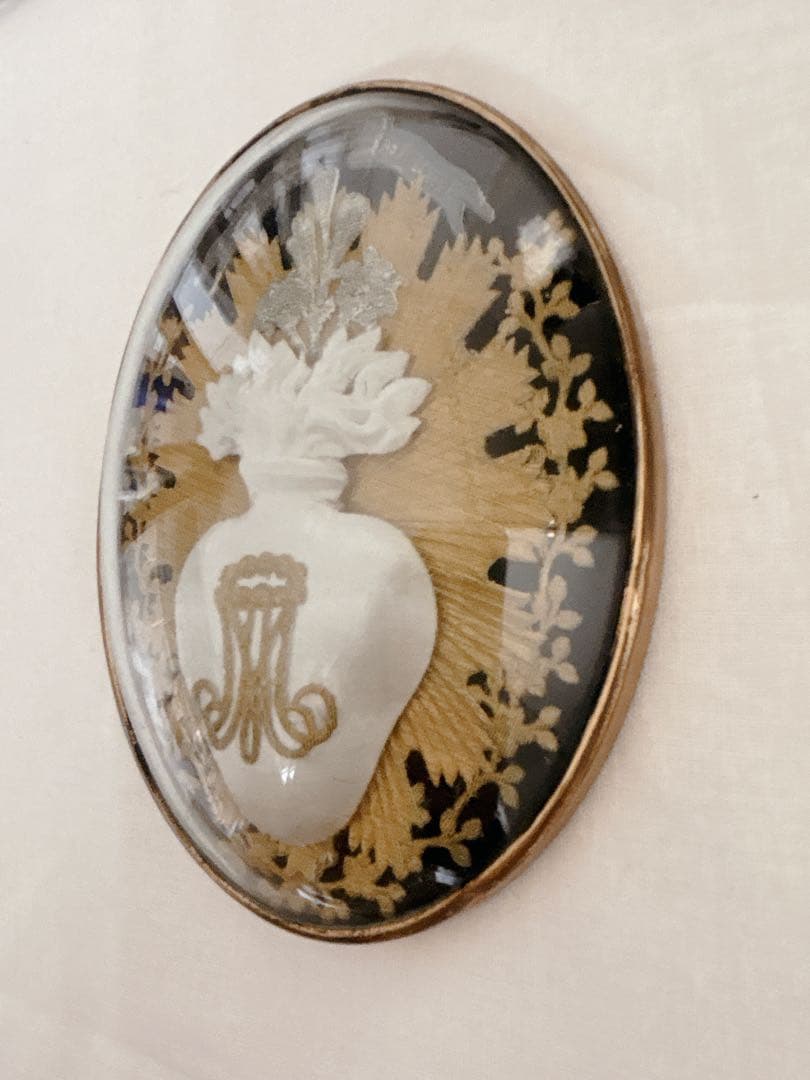 フランスアンティーク　メダイヨン　壁掛け　マリアさま