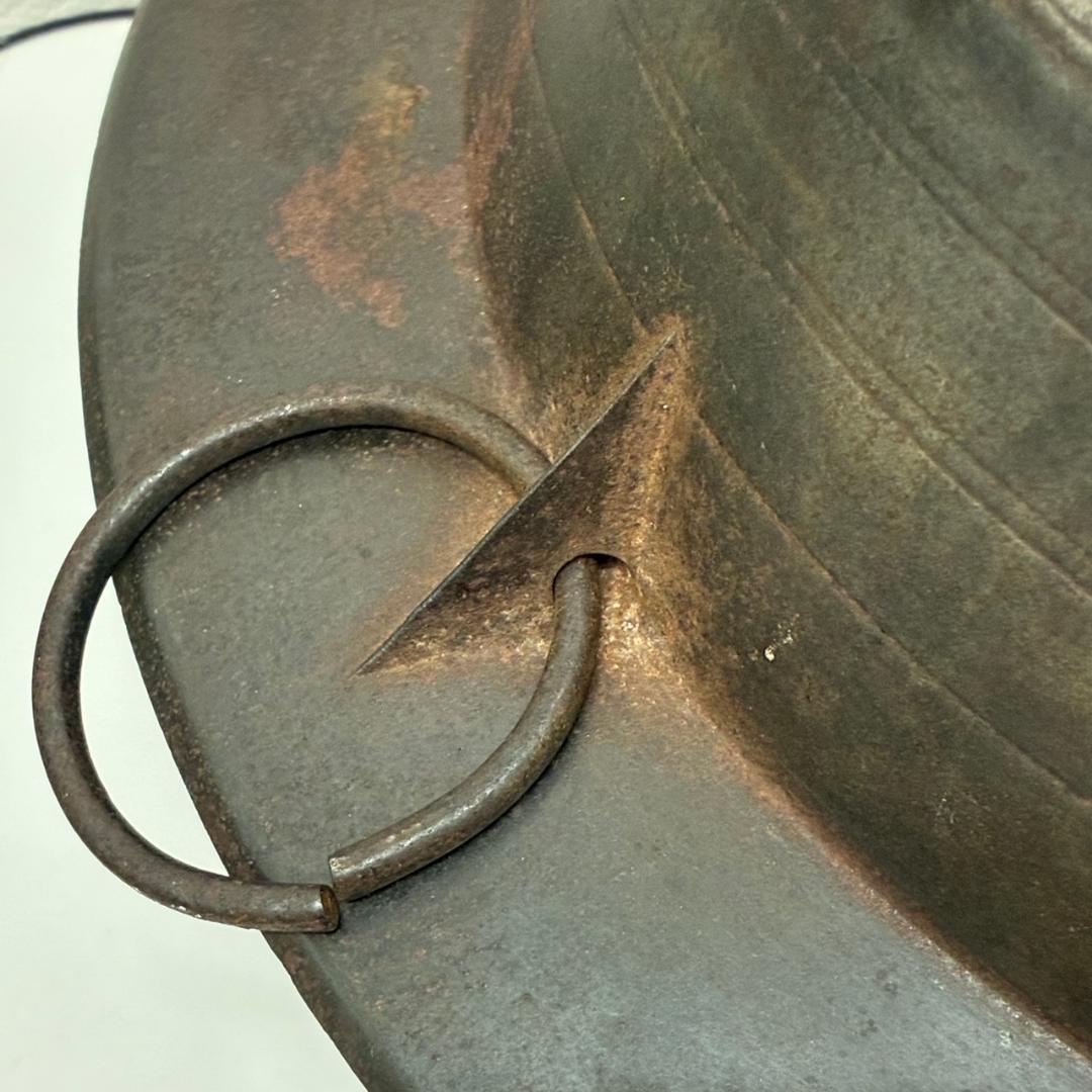 鉄製　羽釜　直径28㎝（ツバ41㎝）高さ25㎝ 　25266