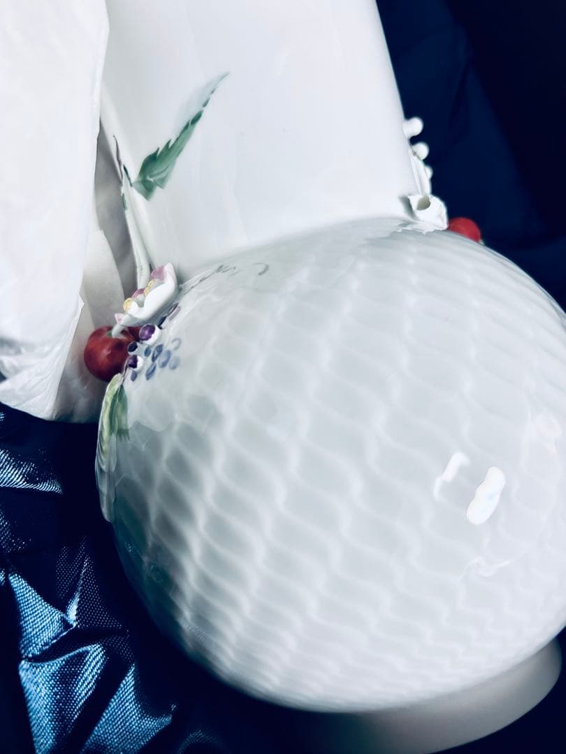 マイセン　花瓶　波の戯れ　チェリー