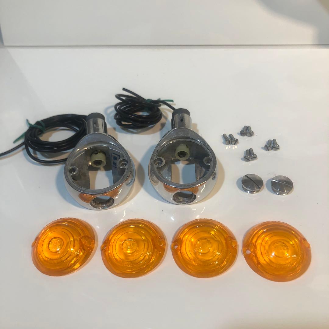 HELLA バーエンドウインカー　アルミ製バフ仕上げ　2個セット　未使用　訳あり