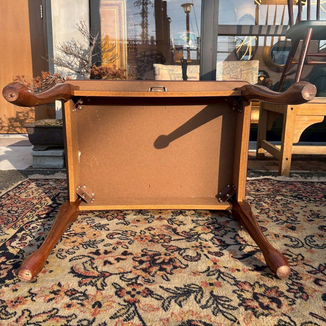 コンソールテーブル　アンティーク調　サイドテーブル　猫脚　ナイトテーブル