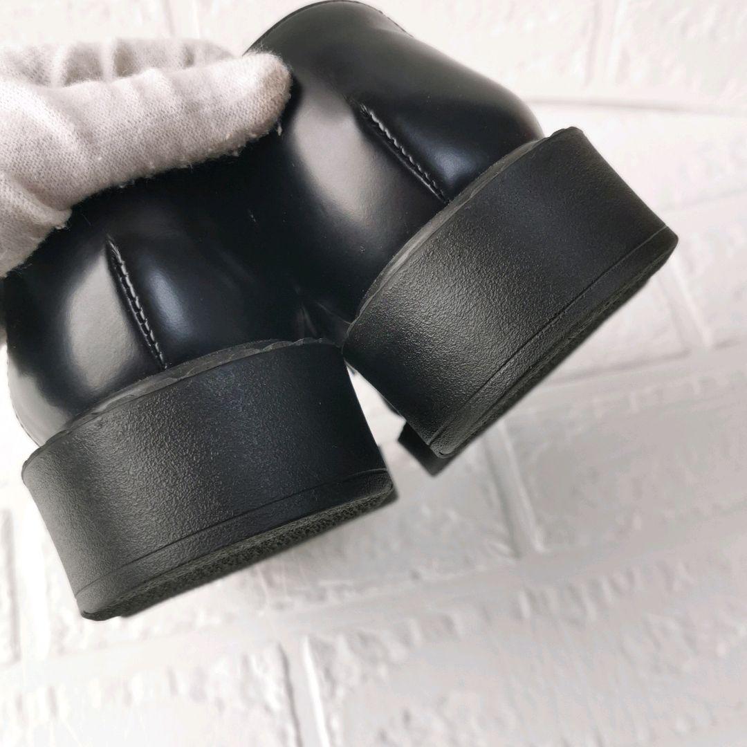 現行【美品✨】ダイアナ ローファー 厚底 ロゴ金具 レザー 24.5 黒