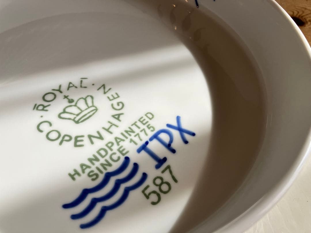 ロイヤルコペンハーゲンブルーフルーテッドメガ27オーブンウェアラウンド