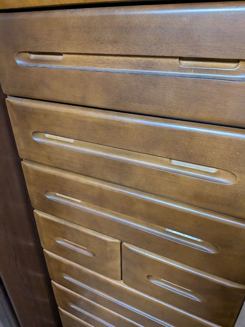 ブラウン木製チェスト 10引き出し