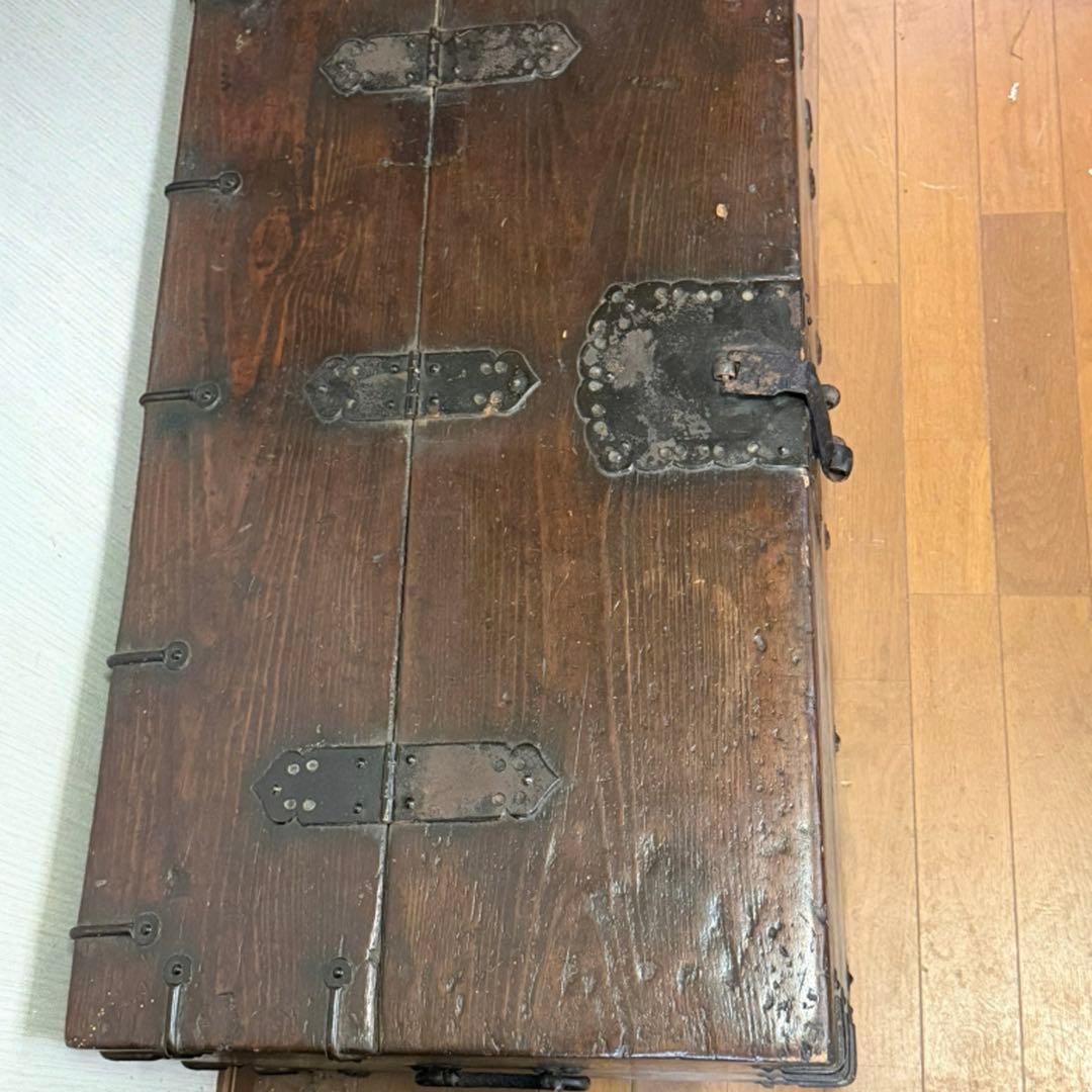 【アンティーク】欧米◆木製のトレジャートランク・Chest