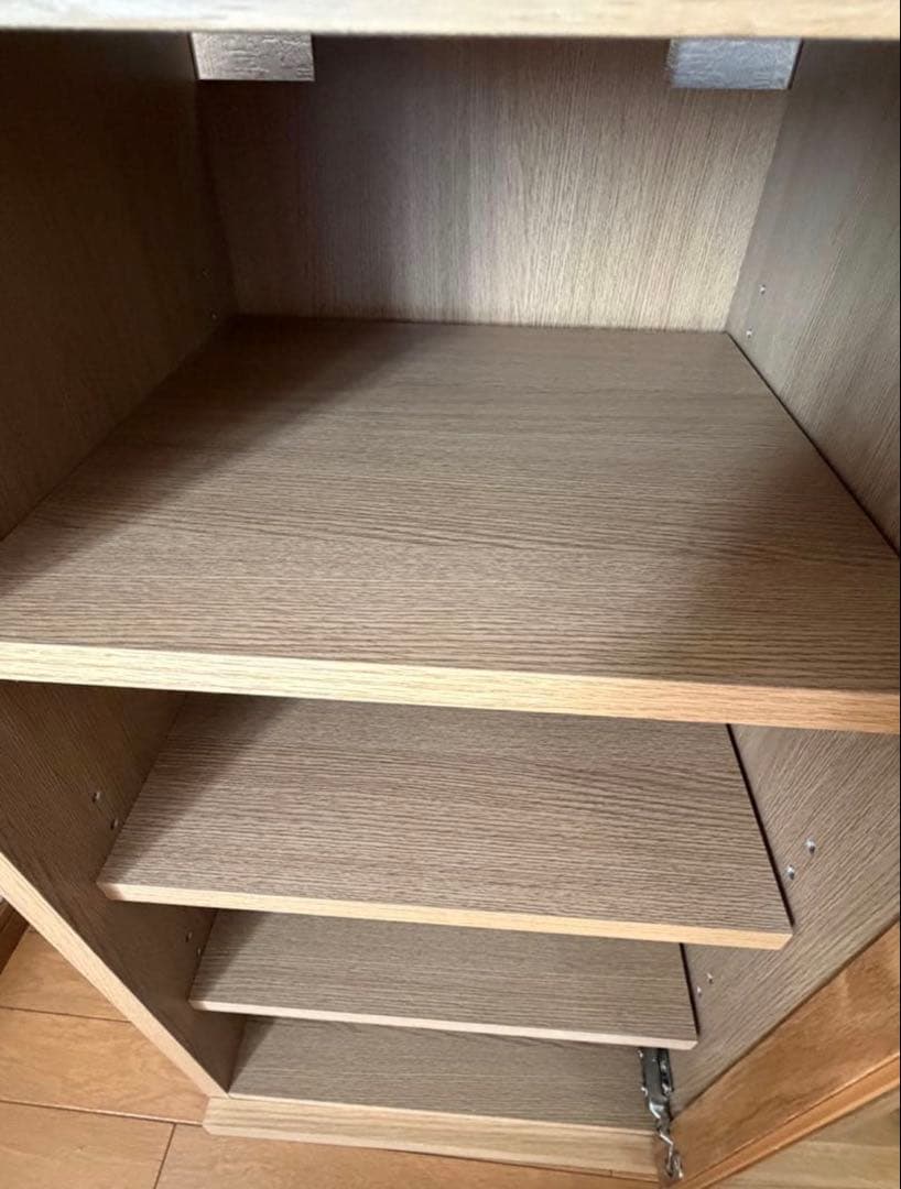 無印良品 木製ガラス扉キャビネット（廃盤品）