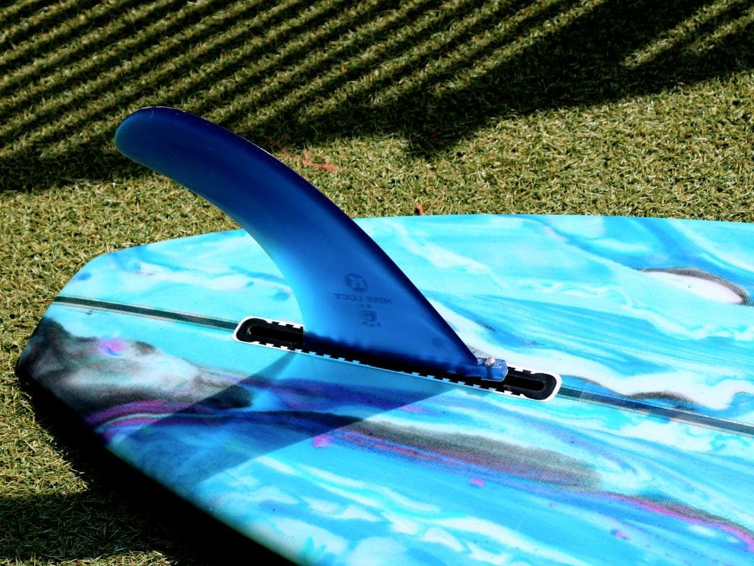 ロングボード9.4f ローカルモーション フィン ニットカバー付 マーブルカラー