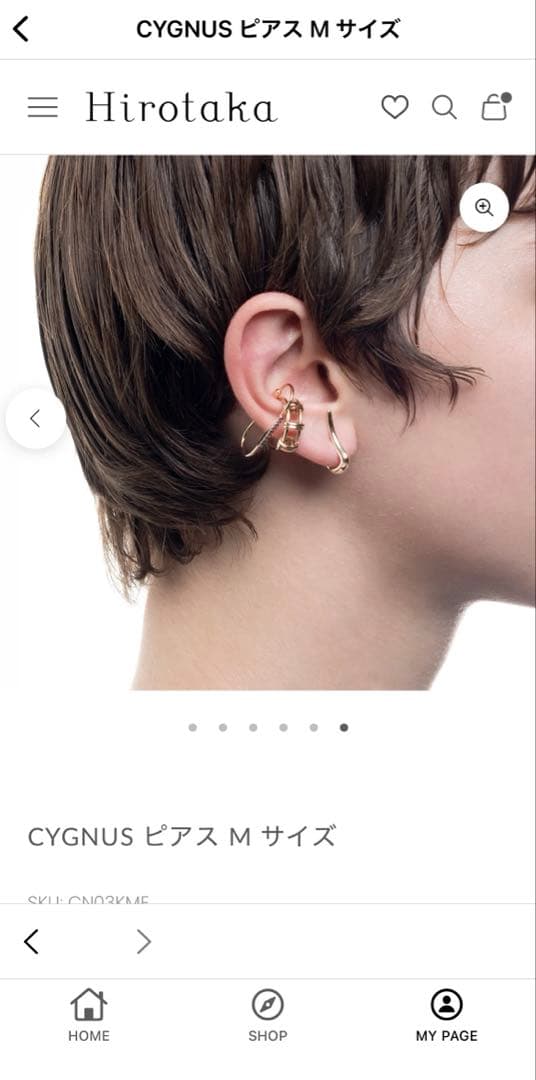 Hirotaka CYGNUS ピアス M サイズ