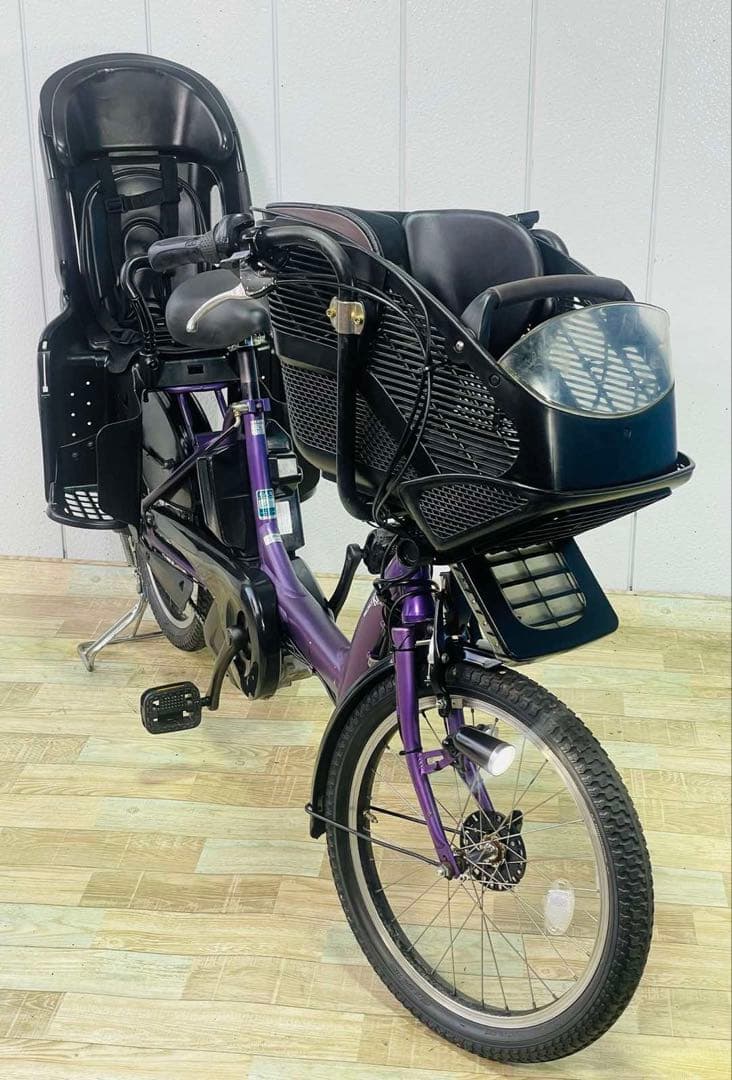 3237ヤマハ12.8アンペア3人乗り対応20インチ子供乗せ　電動アシスト自転車