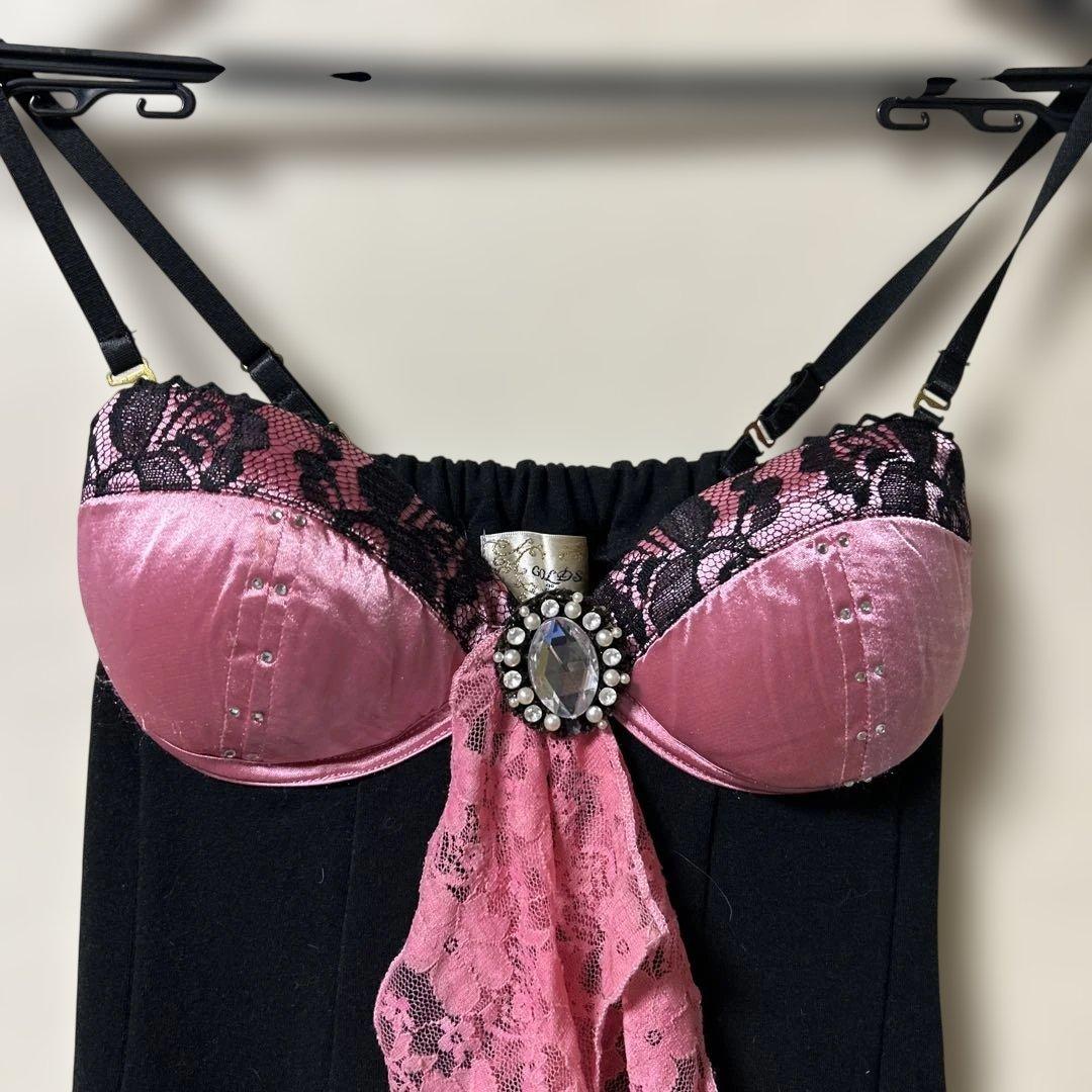 GOLDSノースリーブミニワンピース 黒とピンク