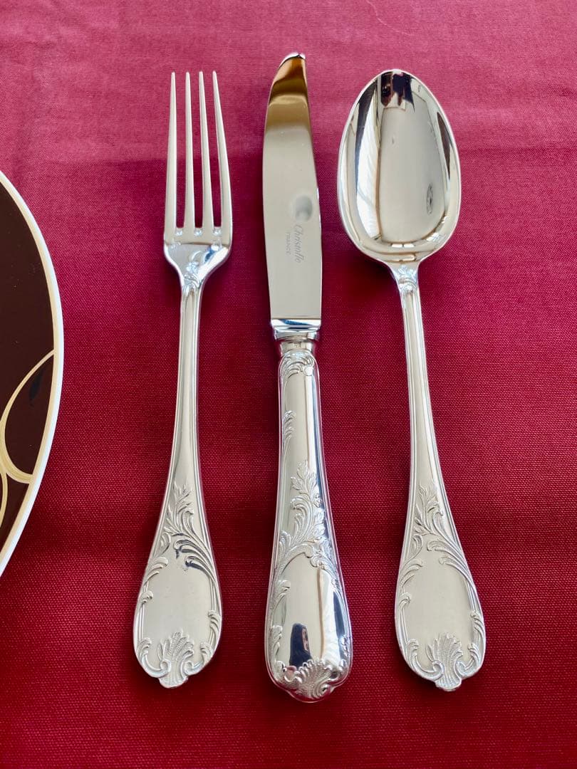 【やっぱりマルリー☆美品】クリストフル マルリー テーブルカトラリーセット