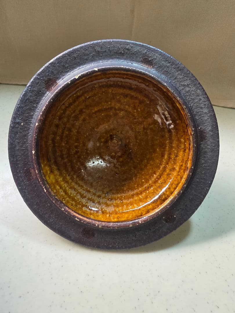 岩井窯　蓋付片手土鍋（小）■美品■