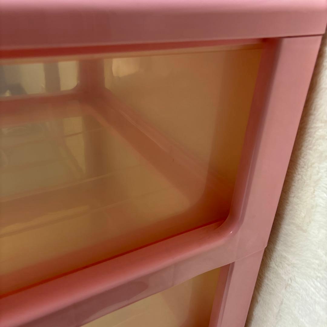 【レア】kitty キティ　プラスティックケース　ラック　収納3段チェスト