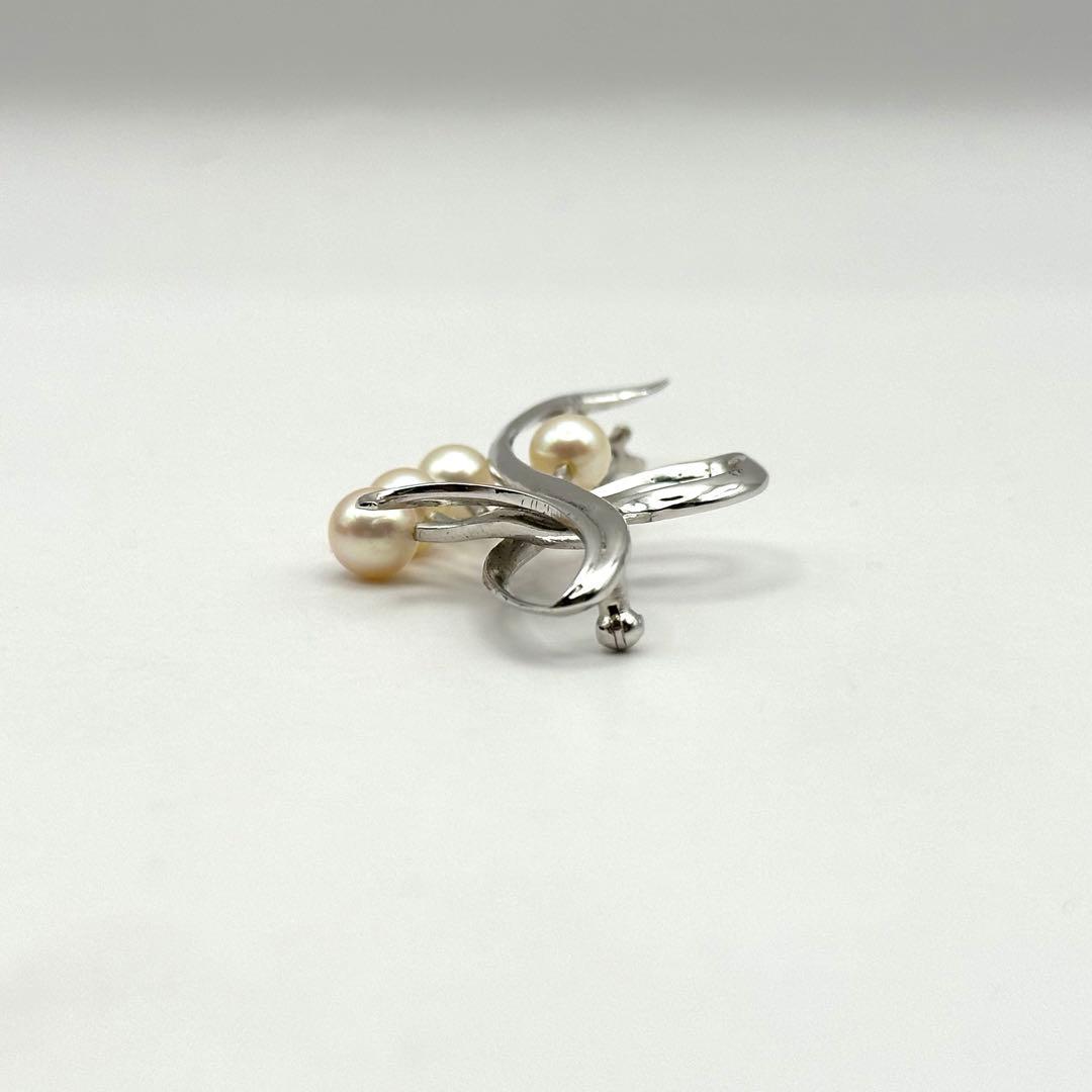 MIKIMOTO ミキモト ブローチ パール アコヤ真珠 SILVER