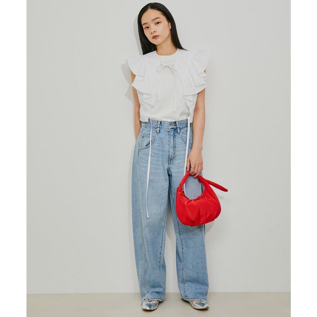 【新品】　アダムエロペ　フラット　サステナブル　メタリックバレエ　シルバー