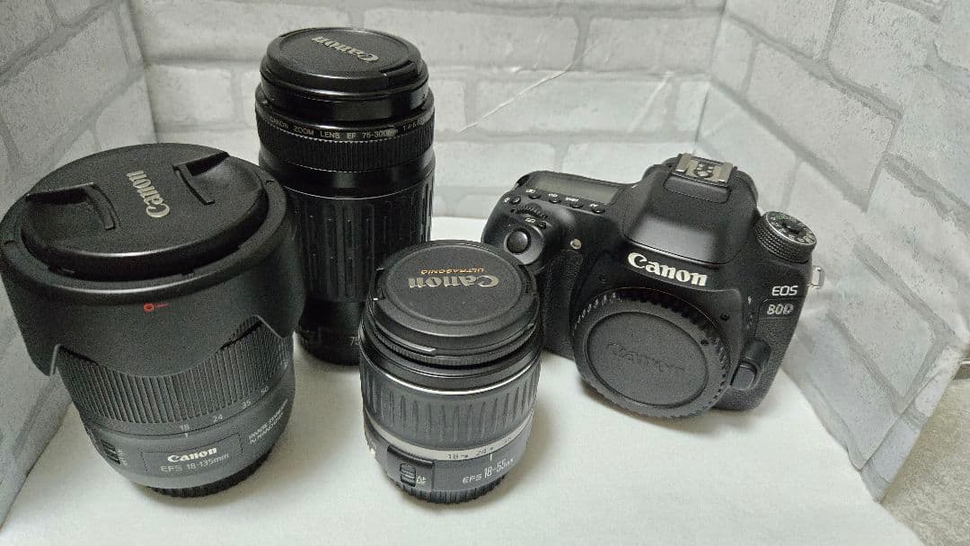 Canon EOS 80D　2,420万画素　レンズ３つ　セット売り　初心者向け