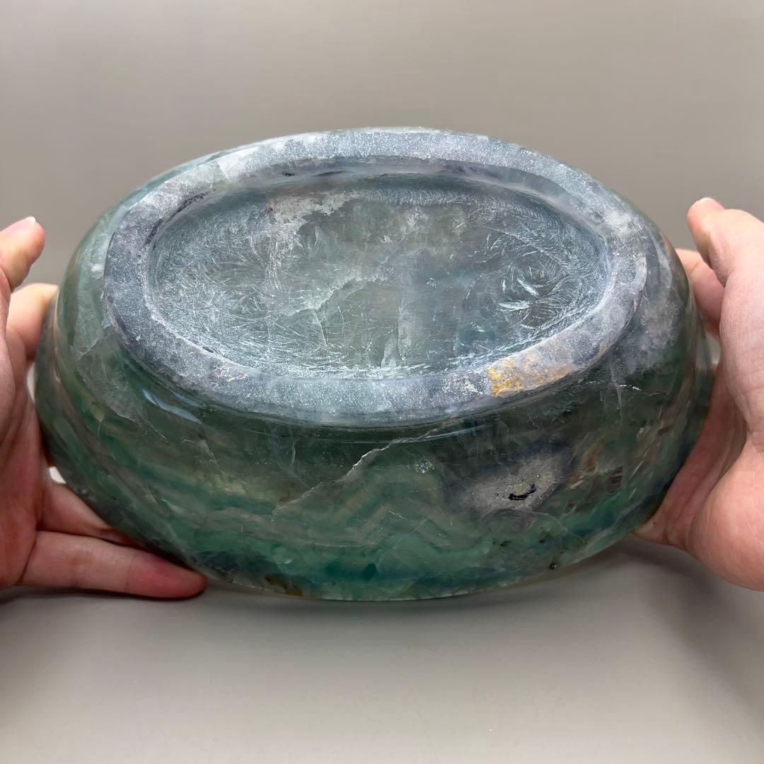 （fluorite6）レア フローライト 大きなフルーツ皿お椀お皿ボウル