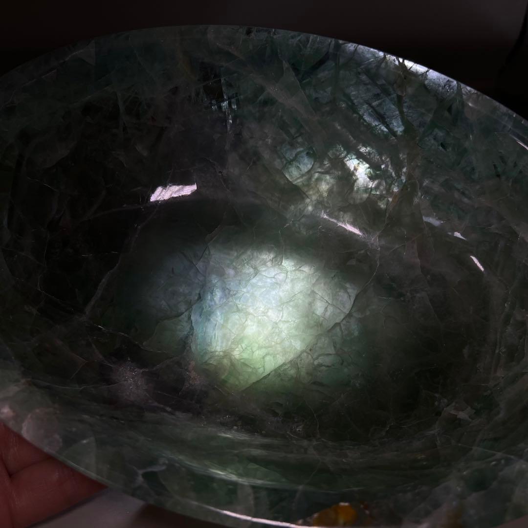 （fluorite6）レア フローライト 大きなフルーツ皿お椀お皿ボウル