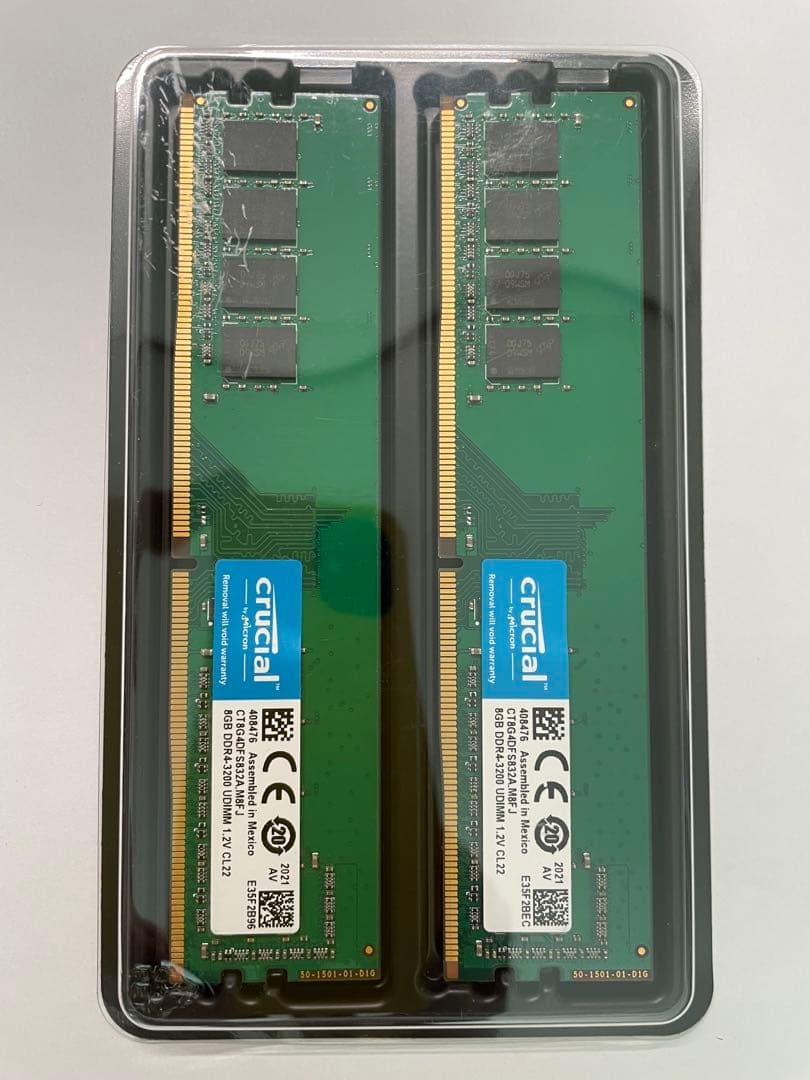 メモリー crucial DDR4-3200 8GBx2