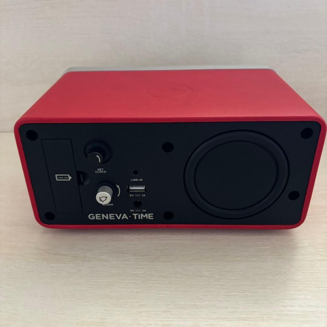 GENEVA TIME ジェネバタイム Bluetoothスピーカー 時計　赤