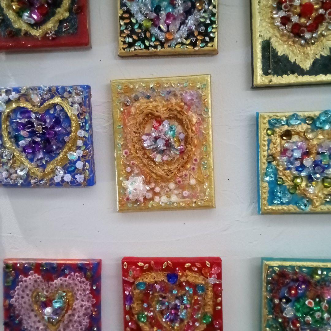 壁掛けアート　ハートアート♥️　金箔漆等使用　縁結び　良縁祈願　　　一点物