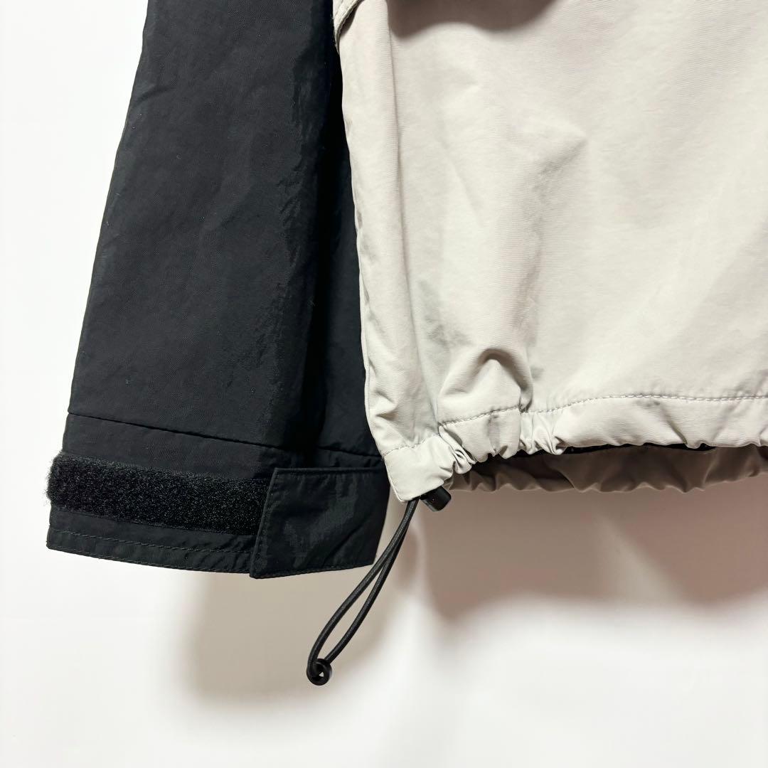 エクストララージ ツートーン ナイロン フーデッド ジャケット ブラック XL