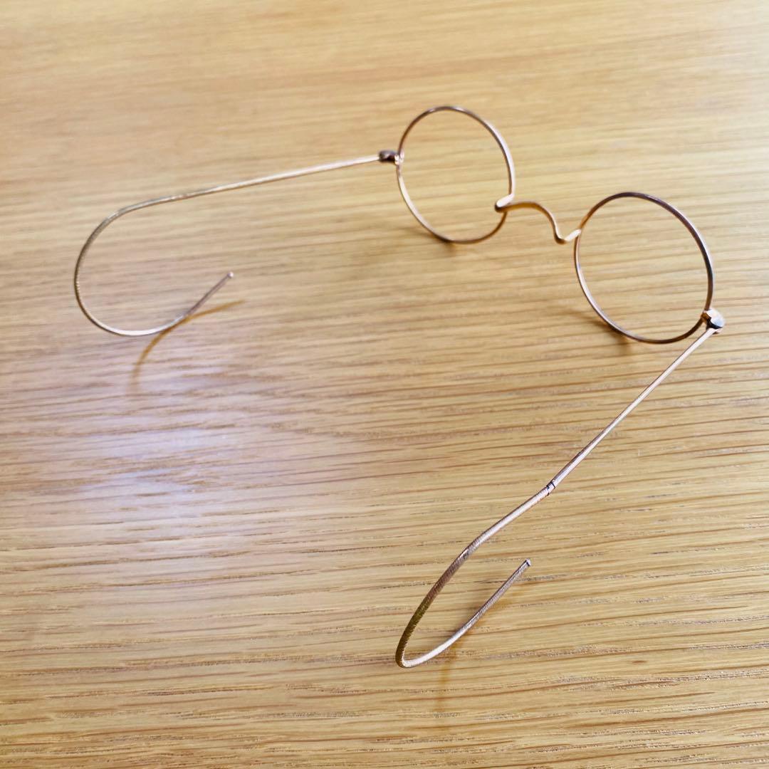 アンティーク 当時物 未使用品 一山 丸眼鏡 ２本 昭和 レトロ ヴィンテージ