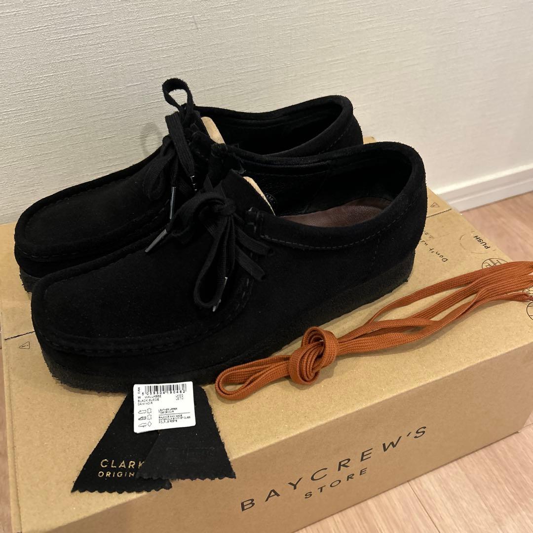 【美品】クラークスCLARKS ワラビー　オールブラック　UK6