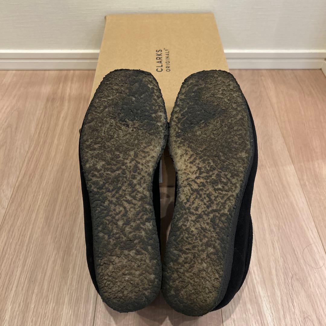 【美品】クラークスCLARKS ワラビー　オールブラック　UK6