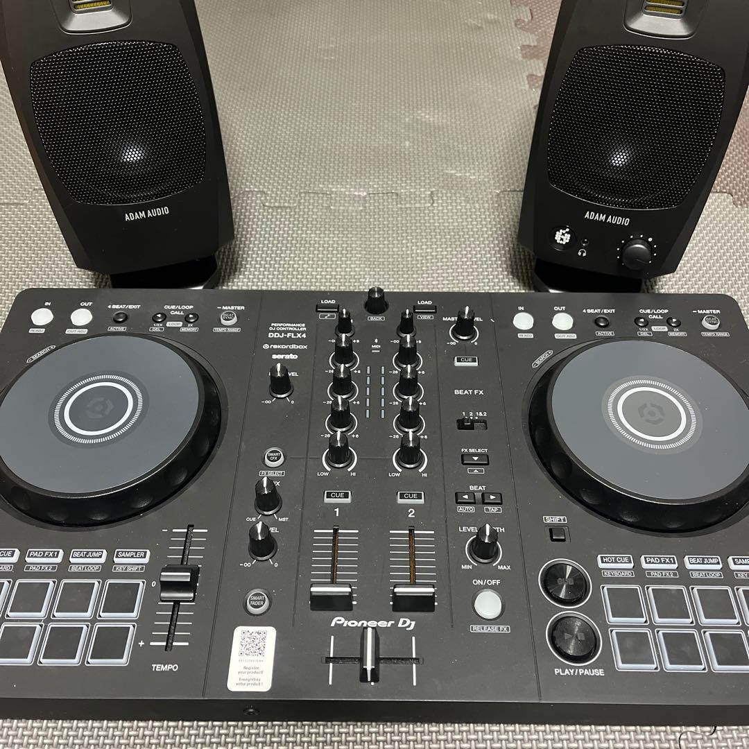 DDJ-FLX4 ADAM AUDIO D3V djセット　スピーカー付き