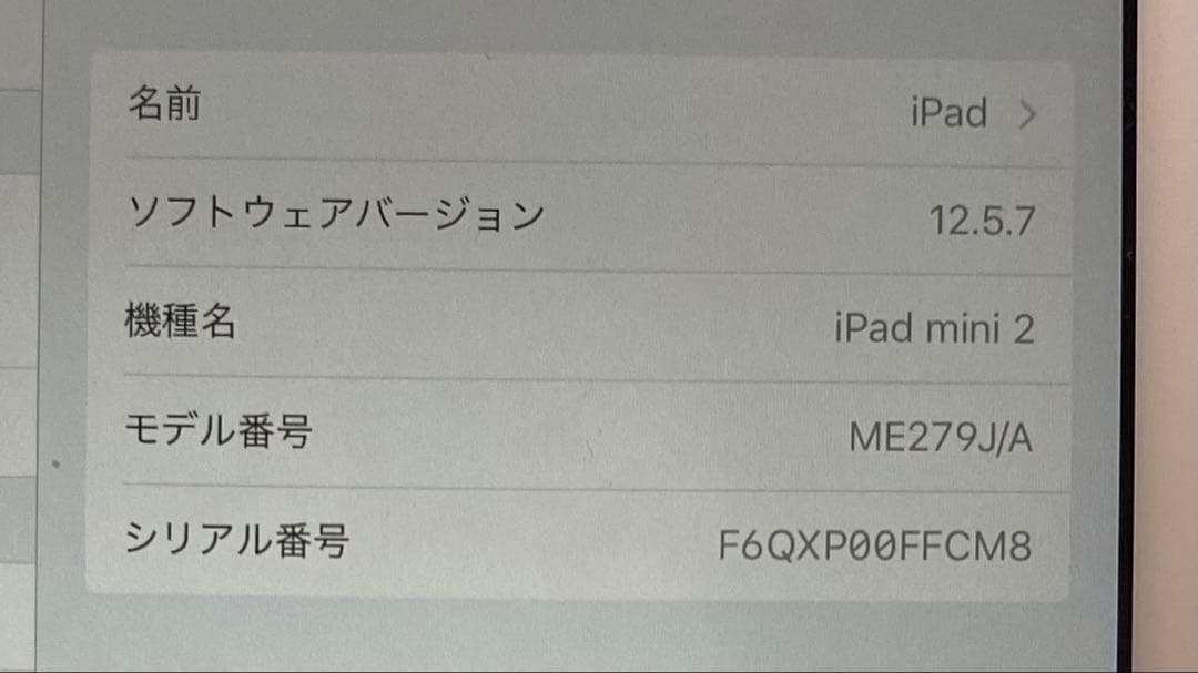 Apple iPad mini 2 シルバー 本体　16GB
