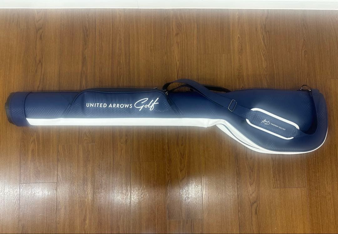 ほぼ未使用 ユナイテッドアローズゴルフ ウロコ レンジバッグ ネイビー／ホワイト