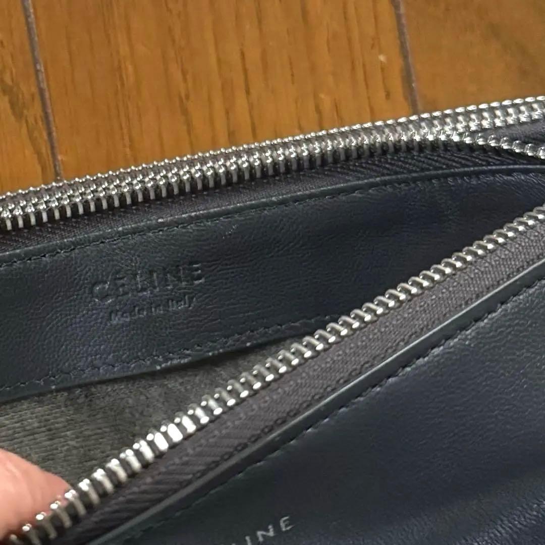 最終価格⭐︎セリーヌ 美品 トリオ スモール 旧ロゴ 濃グレー