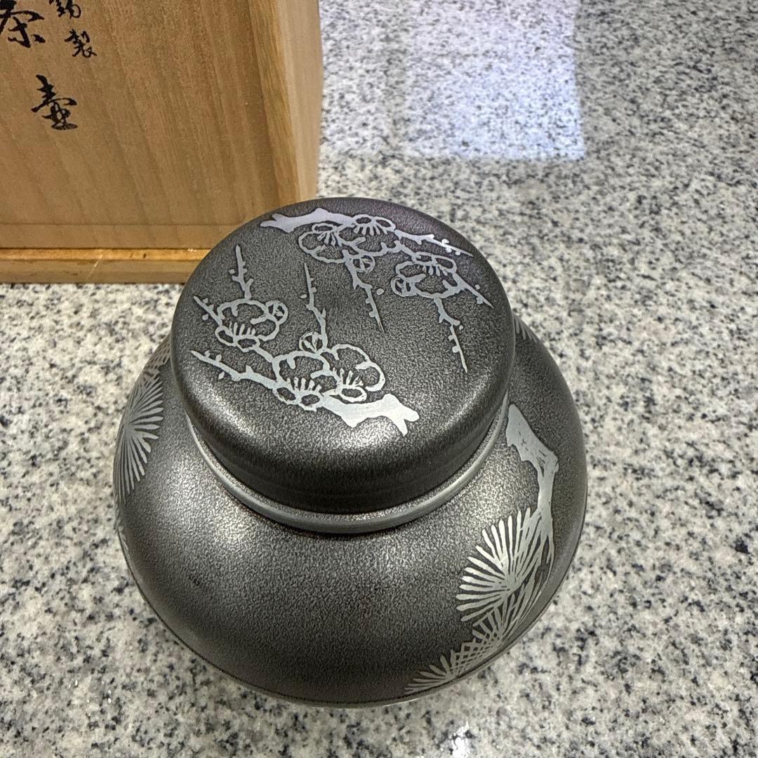 本錫製 茶壷 工芸品 アンティーク 茶道具 茶入れ 小物 格安