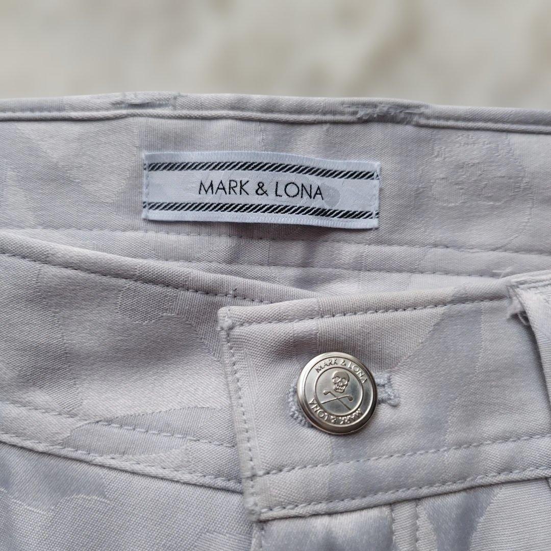 美品✨マークアンドロナ ストレッチパンツ スカル 迷彩 グレー M ゴルフウェア