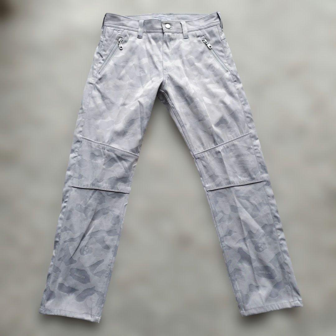 美品✨マークアンドロナ ストレッチパンツ スカル 迷彩 グレー M ゴルフウェア