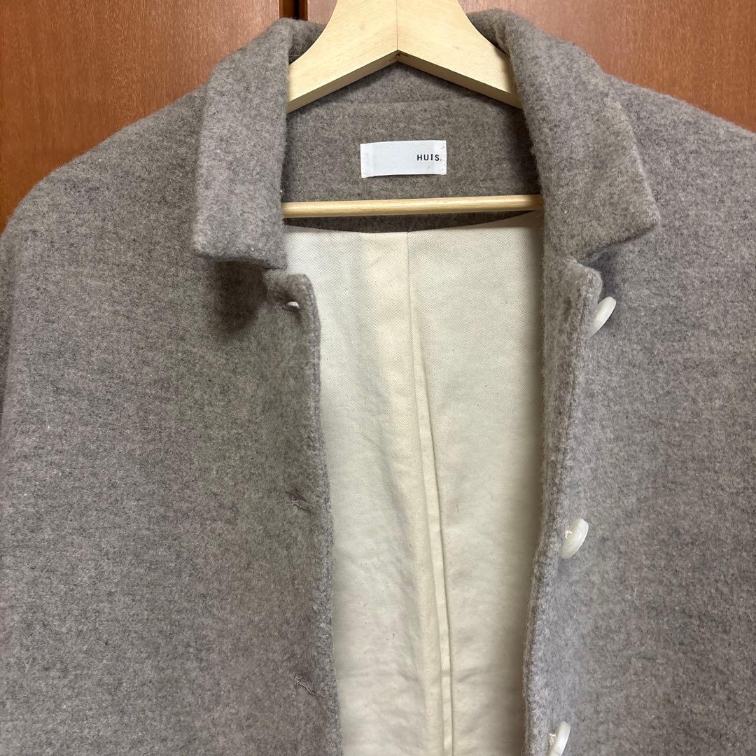 HUIS 遠州織物　ウールショートコート