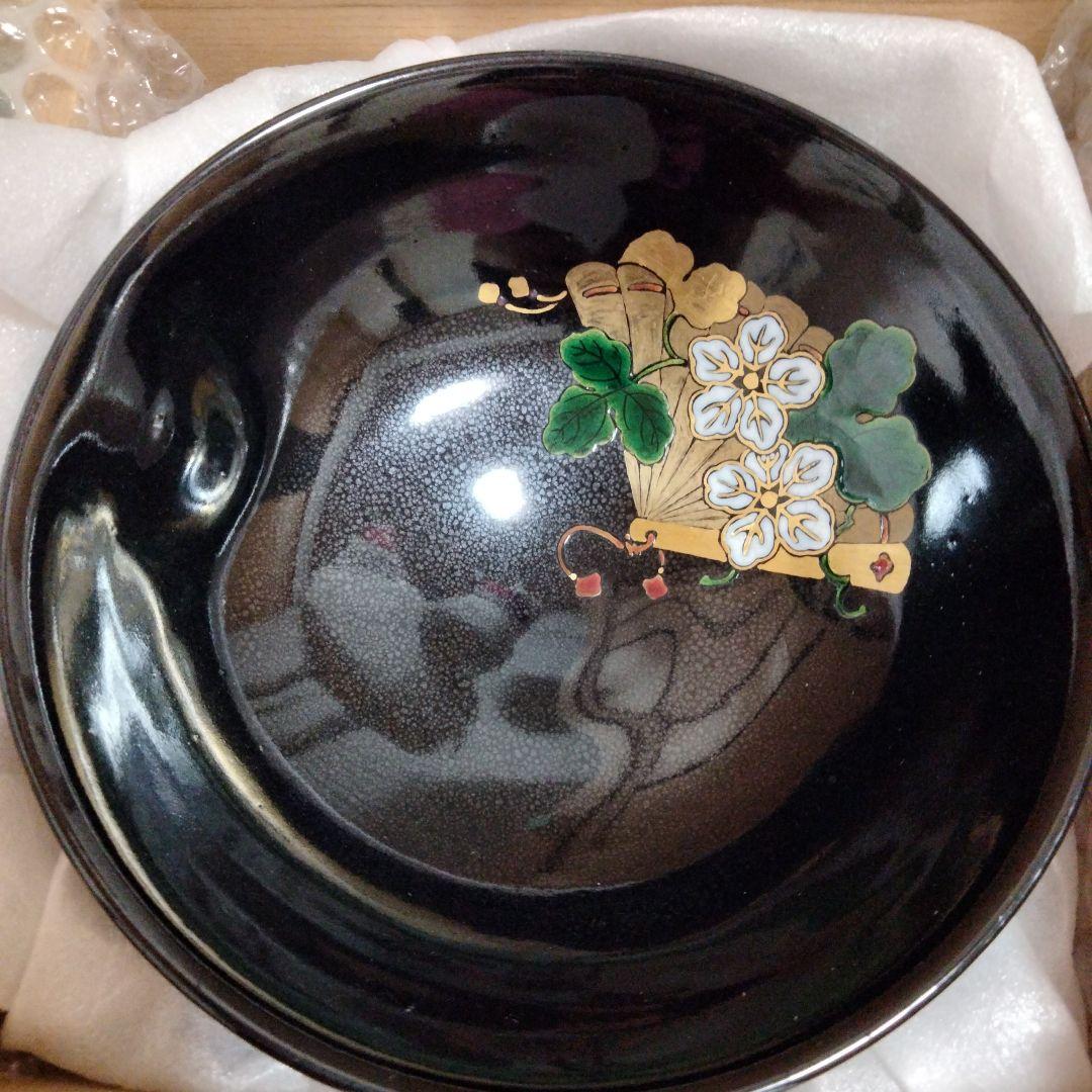 宗華　義山水指　切箔＋源氏香夕顔夏茶碗＋茶杓「庵の友」