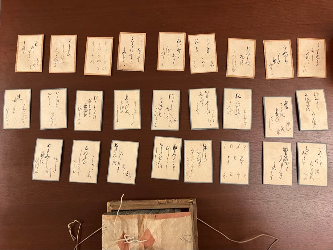 江戸期　歌留多　伊勢物語　かるた　骨牌