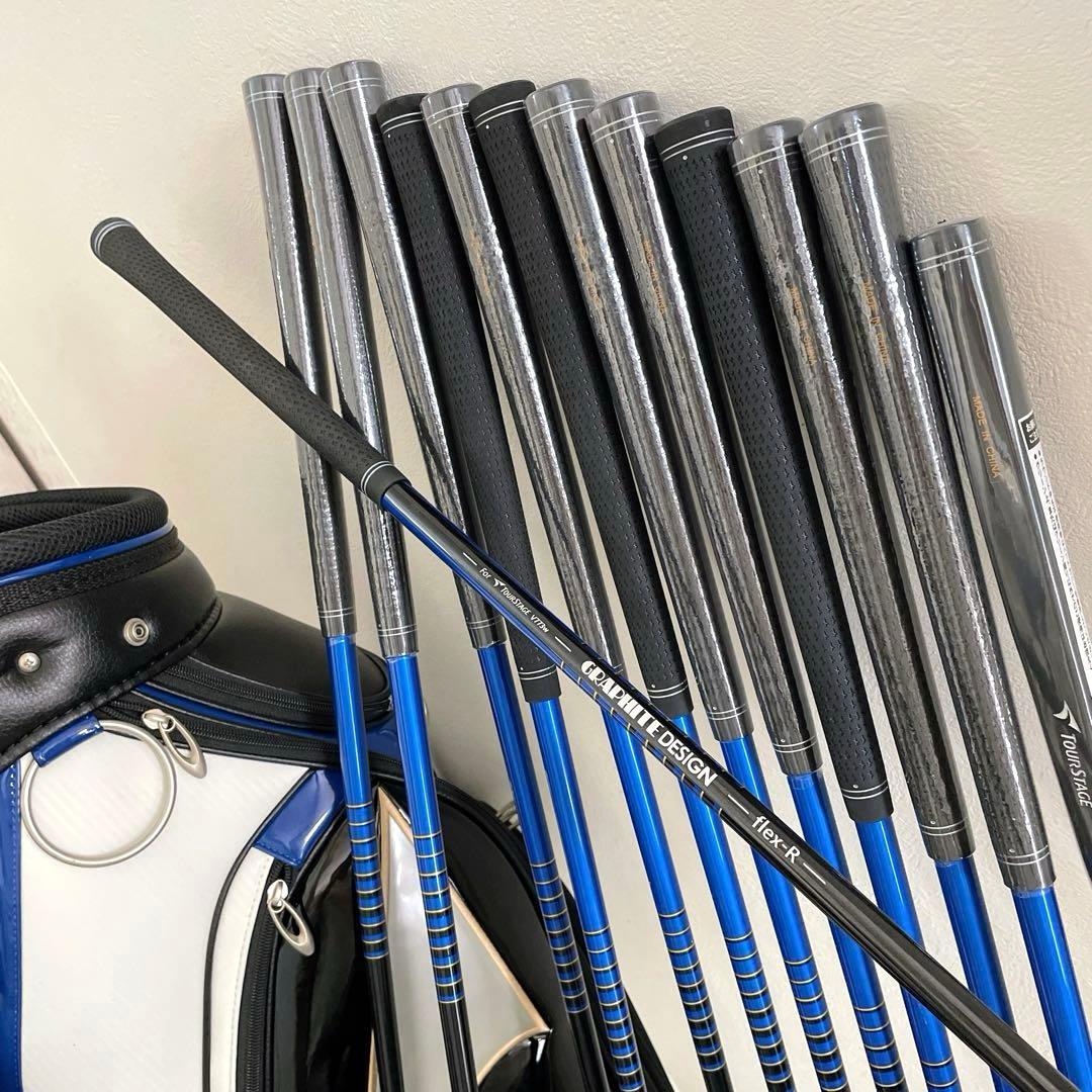 ほぼ新品未使用品　ビニール付　数量限定カラー　ツアーステージ　ゴルフクラブセット